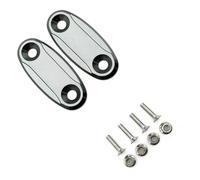 HUISI Motocicleta CBR250R CBR300R 400R cubierta de orificio espejo accionado por parabrisas bloque retrovisor apto for Cbr250r Cbr300r Cbr400r(Gray)