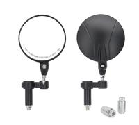 HUISI Retrovisor plegable for manillar de motocicleta, retrovisor izquierdo y derecho, compatible con Harley, Ducati y BMW R NineT Diavel.