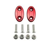 HUISI Se adapta a BMW S1000RR 2009-2018 HP4 2012-2015 bloque de espejo de motocicleta placas ciegas espejos cubierta de agujeros tapas decorativas ABS(Red)