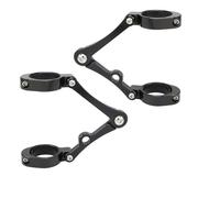 HUISI Soporte for Faro de Motocicleta de 33-58 mm, 54 mm, 49 mm, 45 mm y 41 mm, Compatible con Cafe Racer, Chopper y Bobber.(Fit 45-49mm Black)