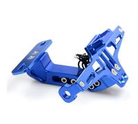HUISI Soporte for matrícula de motocicleta, soporte for matrícula, marco de matrícula, compatible con Yamaha R1 2005-2006, Kawasaki Z1000, Z800 y Z750.(Blue)