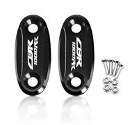 HUISI Tapa de espejo parabrisas CNC for motocicleta, tapa eliminadora impulsada, cubierta orificio compatible con CBR600RR CBR1000RR Cbr600rr Cbr1000rr(CBR1000RR Black)