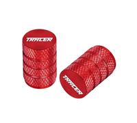 HUISI Tapas de válvula de neumático de aluminio, cubiertas herméticas, compatibles con Yamaha Tracer MT07 MT09 Tracer 700 900 700gt 900gt 700 Gt(Red)