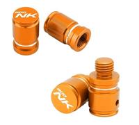 HUISI Tornillos y tapones for orificios de espejo retrovisor de motocicleta, de aluminio CNC, compatibles con CFMOTO 800NK NK800 CF 800 NK, accesorios for válvulas de neumáticos.(1 Set Orange)