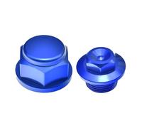 HUISI Tuerca De Bloqueo De Rueda Delantera CNC for Motocicleta, Perno De Ajustador De Cadena Trasera, Tuerca De Eje De Rueda for Husqvarna TE TC TX FE FC FX 125-501(Blue)