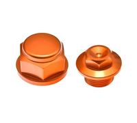 HUISI Tuerca De Bloqueo De Rueda Delantera CNC for Motocicleta, Perno De Ajustador De Cadena Trasera, Tuerca De Eje De Rueda for Husqvarna TE TC TX FE FC FX 125-501(Orange)