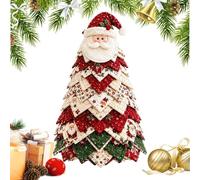 Huitrcrio de Tela de mesa de costura con árbol de Navidad acolchado DIY | Kit Navideño de Árbol de Tela Acolchada DIY para repisas de chimenea, hogar rústico, familia, principiantes, adultos,