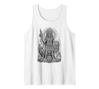 Huitzilopochtli Azteca Sun War God Sacred Line Art Camiseta sin Mangas
