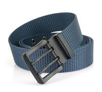 HUIWDP Cinturón de Lona clásico de Moda Hombre, cinturón Informal con Hebilla de Doble Pasador de Metal para Hombre