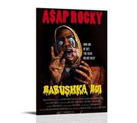 HUIWREYWQRO ASAP Rocky Póster de pared para sala de estar, dormitorio, decoración en lienzo, 40 x 60 cm, estilo marco
