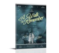 HUIWREYWQRO Póster con texto en inglés "A Walk To Remember" para la pared de la sala de estar, el dormitorio, lienzo decorativo para la pared, 50 x 75 cm, estilo marco