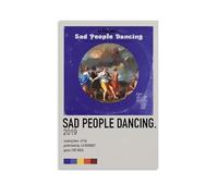 HUIWREYWQRO Póster de álbum de baile de gente triste, pintura artística para sala de estar, dormitorio, decoración de pared, lienzo de 40 x 60 cm, estilo sin marco