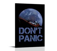 HUIWREYWQRO Póster de Dont Panic, pintura artística para sala de estar, dormitorio, decoración de pared, lienzo de 30 x 45 cm, estilo marco