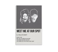 HUIWREYWQRO Póster de pared con texto en inglés "Meet Me At Our Spot", pintura artística para sala de estar, dormitorio, lienzo decorativo para pared, 50 x 75 cm, estilo sin marco