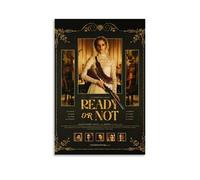 HUIWREYWQRO Póster de pared Ready Or Not para sala de estar, dormitorio, decoración en lienzo, póster de pared de 50 x 75 cm, estilo sin marco