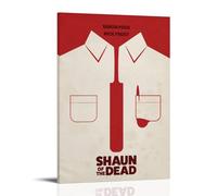 HUIWREYWQRO Póster de Shaun of The Dead para sala de estar, dormitorio, decoración de pared, lienzo de 40 x 60 cm, estilo marco