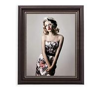 HUIXIANG Marcos de Fotos Vintage 20x25cm Retro Marco de Fotos Clásico de Retrato Decoración de Pared y Exhibición de Mesa, Regalo para Hogar, Oficina, Galería, Fotografías de Boda (Marrón)