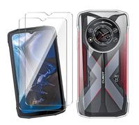 HuiYouMY Carcasa para Cubot Kingkong Star Funda + [2 Piezas] Cristal Templado, Transparente Silicona Case, Fuerte protección de Suave TPU Funda Carcasa Vidrio Templado(6.78") - Clear