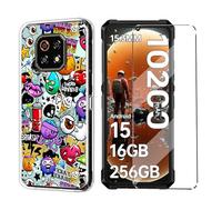 HuiYouMY Funda 2 en 1 compatible con Cubot KingKong ES 3 con 1 protector de pantalla de vidrio templado para Cubot KingKong ES 3, funda delgada de TPU suave a prueba de golpes antiarañazos - XS40