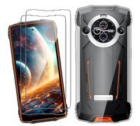 HuiYouMY Funda para Blackview BV8200 (6.5") con 2 Piezas Cristal Templado Protector de Pantalla, Transparente Silicona Case, Fuerte protección de Suave TPU Carcasa - Clear
