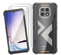 HuiYouMY Funda para Cubot Kingkong ES 3 (6.74") con 2 Piezas Cristal Templado Protector de Pantalla, Transparente Silicona Case, Fuerte protección de Suave TPU Carcasa - Clear