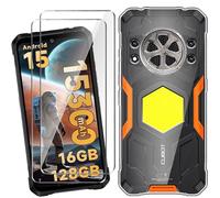 HuiYouMY Funda para Cubot Kingkong Power 5 (6.88") con 2 Piezas Cristal Templado Protector de Pantalla, Transparente Silicona Case, Fuerte protección de Suave TPU Carcasa - Clear