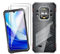 HuiYouMY Funda para Cubot Kingkong Star 2 (6.72") con 2 Piezas Cristal Templado Protector de Pantalla, Transparente Silicona Case, Fuerte protección de Suave TPU Carcasa - Clear
