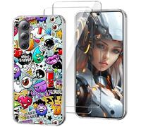 HuiYouMY Funda para Cubot MAX 5 (6.95") con 2 Piezas Cristal Templado Protector de Pantalla, Transparente Silicona Case, Fuerte protección de Suave TPU Carcasa - XS40