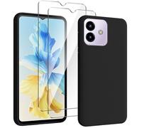 HuiYouMY Funda para Cubot Note 40 (6.56") con 2 Piezas Cristal Templado Protector de Pantalla, Black Silicona Case Fuerte protección de Suave TPU Funda Carcasa - Negro