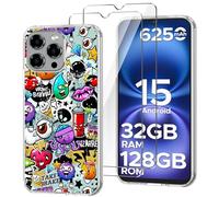 HuiYouMY Funda para Doogee Note 58/Doogee Note 58 Pro (6.75") con 2 Piezas Cristal Templado Protector de Pantalla, Transparente Silicona Case, Fuerte protección de Suave TPU Carcasa - XS40