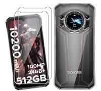 HuiYouMY Funda para Doogee S119 (6.72") con 2 Piezas Cristal Templado Protector de Pantalla, Transparente Silicona Case, Fuerte protección de Suave TPU Carcasa - Clear