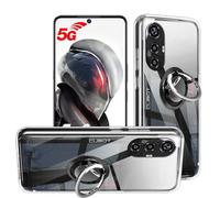 HuiYouMY Funda Protectora Capa con 1Pcs Ring Compatible with Cubot MAX 5 Antigolpes Fundas Carcasa Compatible with Cubot MAX 5 Silicona Funda de Móvil antirotura Clear