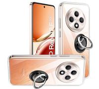 HuiYouMY Funda Protectora Capa con 1Pcs Ring Compatible with OPPO Reno 12 F 5G Antigolpes Fundas Carcasa Compatible with OPPO Reno 12 F 5G Silicona Funda de Móvil antirotura Clear