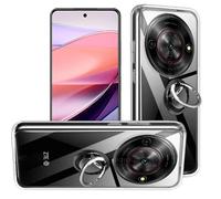 HuiYouMY Funda Protectora Capa con 1Pcs Ring Compatible with ZTE Blade A75 5G Antigolpes Fundas Carcasa Compatible with ZTE Blade A75 5G Silicona Funda de Móvil antirotura Clear