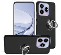 HuiYouMY Funda Protectora Capa con 1Pcs Ring Compatible with ZTE Blade V60 Antigolpes Fundas Carcasa Compatible with ZTE Blade V60 Silicona Funda de Móvil antirotura Black