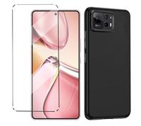 HuiYouMY Funda y Cristal Templado 1Pcs Protectora Capa Compatible with ASUS Zenfone 12 Ultra Antigolpes Fundas Carcasa Compatible with ASUS Zenfone 12 Ultra Silicona Funda de Móvil -Black