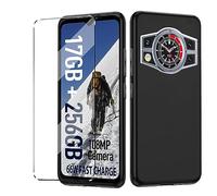 HuiYouMY Funda y Cristal Templado 1Pcs Protectora Capa Compatible with C'ubot Kingkong 9 Antigolpes Fundas Carcasa Compatible with C'ubot Kingkong 9 Silicona Funda de Móvil Black