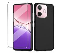 HuiYouMY Funda y Cristal Templado 1Pcs Protectora Capa Compatible with OPPO A5 Pro Antigolpes Fundas Carcasa Compatible with OPPO A5 Pro Silicona Funda de Móvil -Black