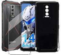 HuiYouMY Funda y Cristal Templado 1Pcs Protectora Capa Doogee Blade 10 Pro Antigolpes Fundas Carcasa Compatible with Doogee Blade 10 Pro Silicona Funda de Móvil Black