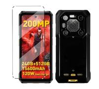 HuiYouMY Funda y Cristal Templado 1Pcs Protectora Capa Ulefone Armor 26 Ultra Antigolpes Fundas Carcasa Compatible with Ulefone Armor 26 Ultra Silicona Funda de Móvil Black