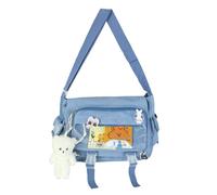 HuiYStar Bolso de Bandolera Kawaii Ita Bag para Mujeres con Pin y Colgante - Bolso Mensajero Japonés Y2K Bolso de Hombro