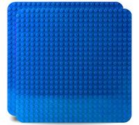 HUIZDQ 2 Placa de Construcción Grande Compatible con Bloques de Construcción, Azul
