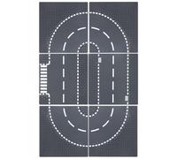 HUIZDQ 6 placas base de carretera, City Street Road Building Toys compatibles con todas las grandes marcas, para niños a partir de 3 años, 4 curvas, 1 recta, 1 cruce en T, 10 pulgadas x 10 pulgadas