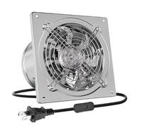 HUIZHITENGDA 110v,12in, Ventilador de Escape Potenciador de Acero Inoxidable de 6/7/8 Pulgadas, Extractor de Pared para Ventilación de Cocina y Baño, Ventilador de Humos para Ventilación