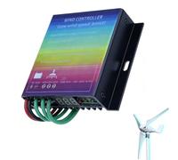 HUIZHITENGDA 12v, Controlador de Carga para Turbina Eólica de 4000W, MPPT 10A-40A 12V/24V 48V con Reconocimiento Automático, con Frenado y Carga de Desviación, para Sistema Generador Eólico