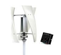 HUIZHITENGDA 12v, Instalación fácil del generador de turbinas eólicas de 3000W, Molino eólico del generador de bajo Ruido de 12V/24V/48V de 3 Cuchillas con Controlador para el Uso del Patio al Aire