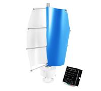 HUIZHITENGDA 220V,Kit de generador de turbina de energía eólica Vertical para el hogar de 10000W, Molino de Viento de Eje Vertical de 12V 24V 48V 2 Palas para farolas domésticas (bajo Nivel de Ruido)