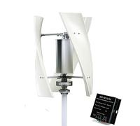 HUIZHITENGDA 24V, Generador Eólico de Eje Vertical 1000W-1200W, Turbina Eólica 12V-220V con Controlador de Cargador, Generador de Molino de Viento Adecuado para Sistema Híbrido Solar y Eólico