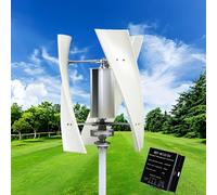 HUIZHITENGDA 24V,Generador eólico sin Ruido de 9000W 110V / 220V, Potente generador de energía eólica de Alta eficiencia y Baja Velocidad de Arranque con Controlador de Carga (3 Palas)