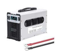 HUIZHITENGDA 3000W DC 12V/24V/48V/60V/72V Cargador del inversor de Onda sinusoidal Pura Fase Dividida DC de Entrada AC de Salida del inversor de energía de Viaje para el hogar, RV,60v to 230v